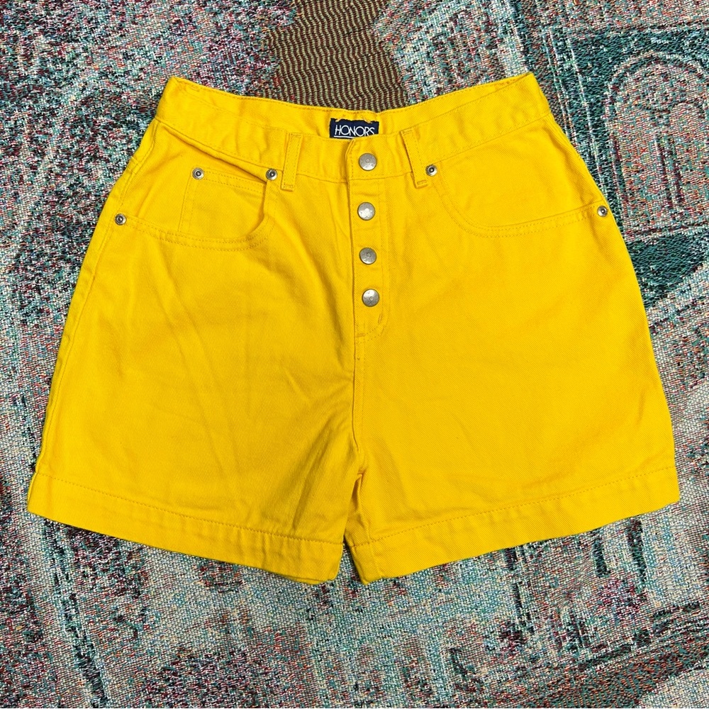 Vintage Y2K Honors Yellow High Waisted Shorts